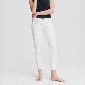 NWT rag & bone Jeans White Dre Low-Rise Slim Boyfriend Size 28 (6) MSRP $225